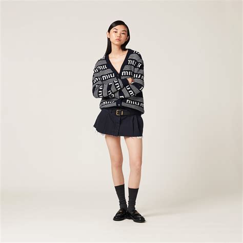 miu miu cardigan blue|miumiu cashmere cardigan.